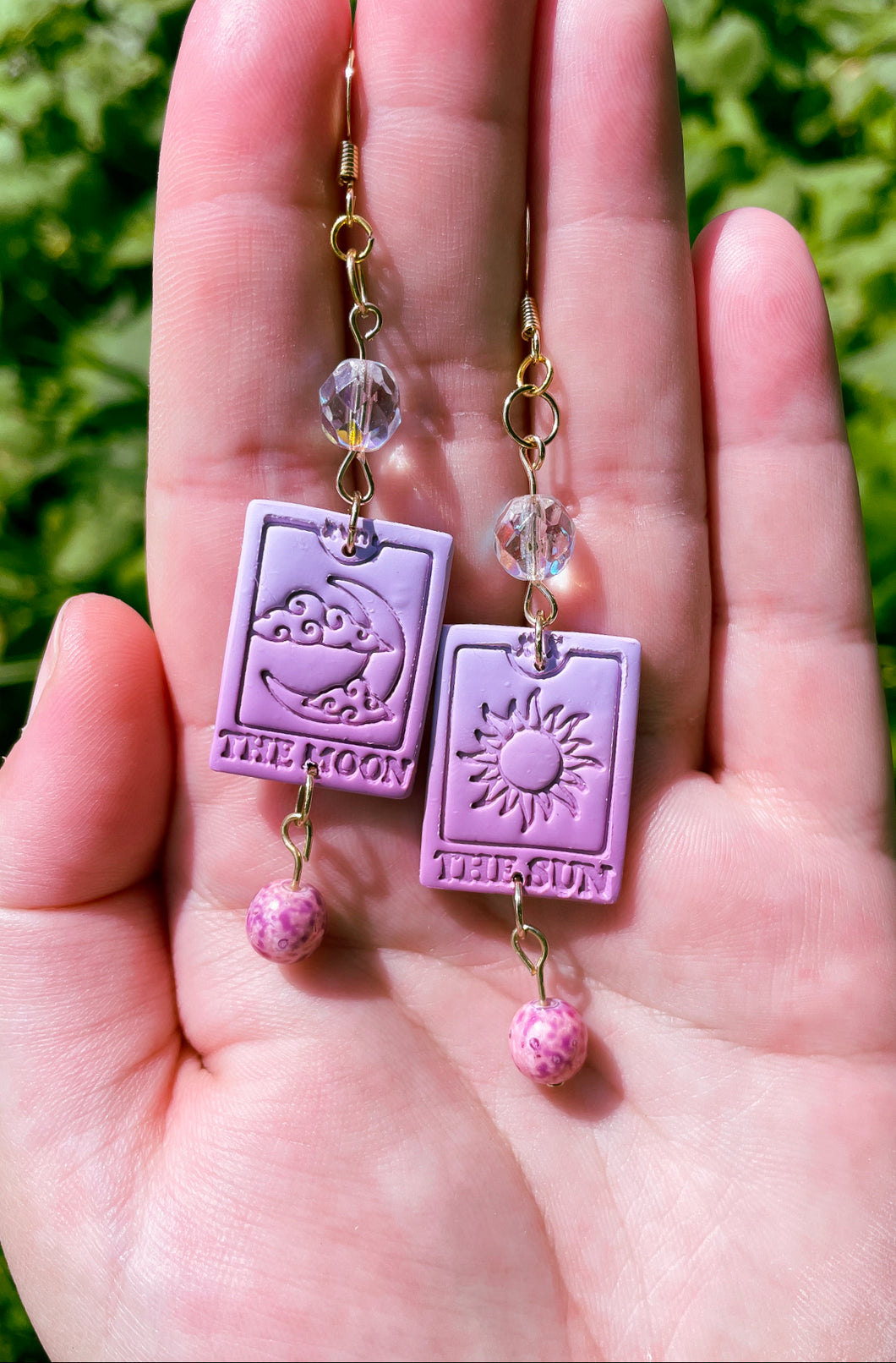 Purple Ombre Tarot Earrings