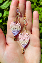 Load image into Gallery viewer, Pink Ombre Mystical Eye Earrings
