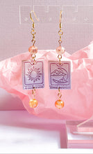Load image into Gallery viewer, Pink Ombre Tarot Earrings
