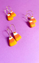 Load image into Gallery viewer, Candy Corn Hoop Earrings
