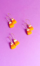 Load image into Gallery viewer, Candy Corn Hoop Earrings
