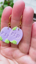 Load and play video in Gallery viewer, Purple Pastel Tombstone Earrings
