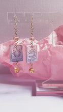 Load and play video in Gallery viewer, Pink Ombre Tarot Earrings

