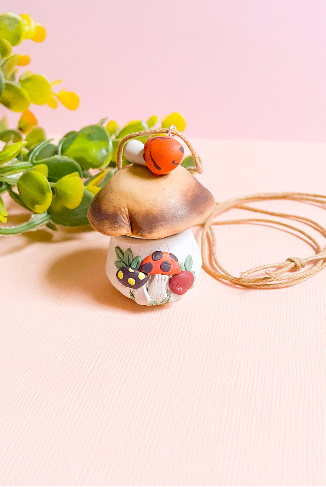 Mini Merry Mushroom Glass Jar Pendant or Keychain PREORDER